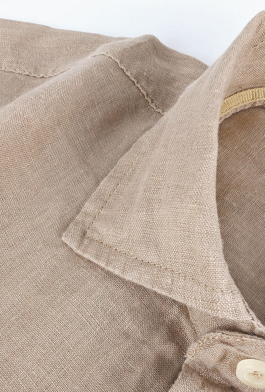 Camicia uomo manica lunga 100% Lino semi slim fit - CORDA