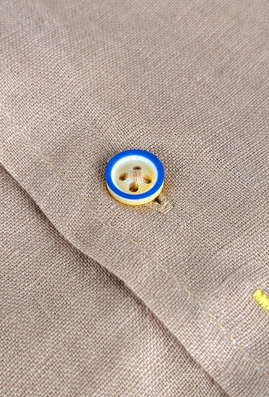 Camicia uomo manica lunga 100% Lino semi slim fit - CORDA