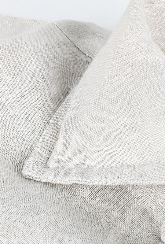 Camicia uomo manica lunga 100% Cotone semi slim fit - BEIGE CHIARO