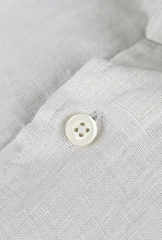 Camicia uomo manica lunga 100% Cotone semi slim fit - BEIGE CHIARO