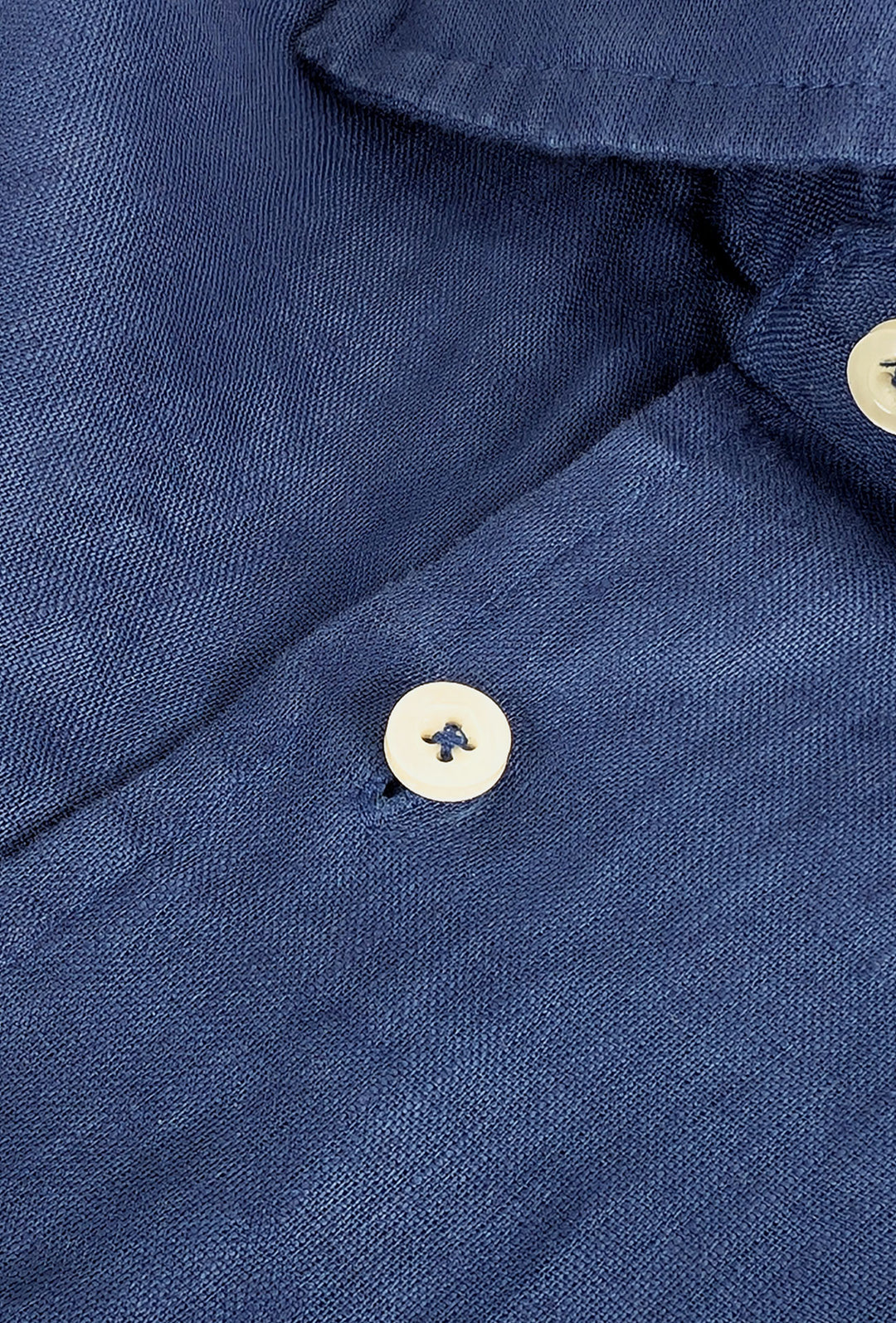 Camicia uomo manica lunga 100% Lino semi slim fit - BLU