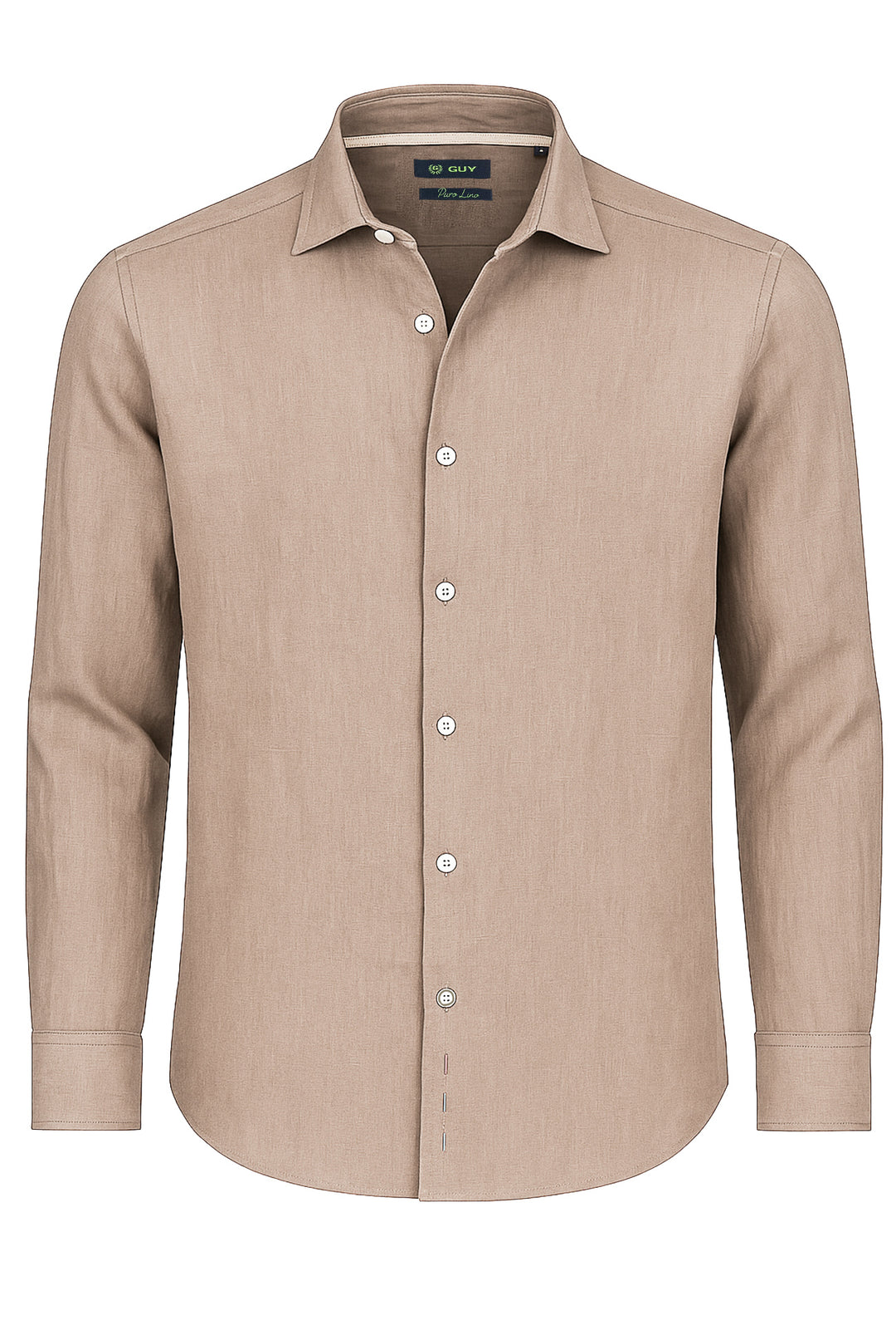Camicia uomo manica lunga 100% Lino semi slim fit - CORDA