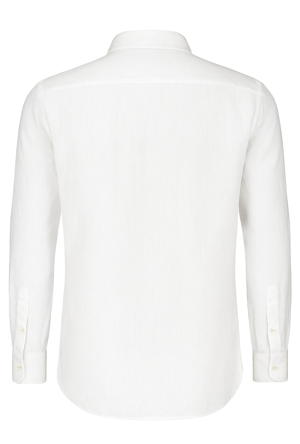 Camicia uomo manica lunga 100% Lino semi slim fit - BIANCO