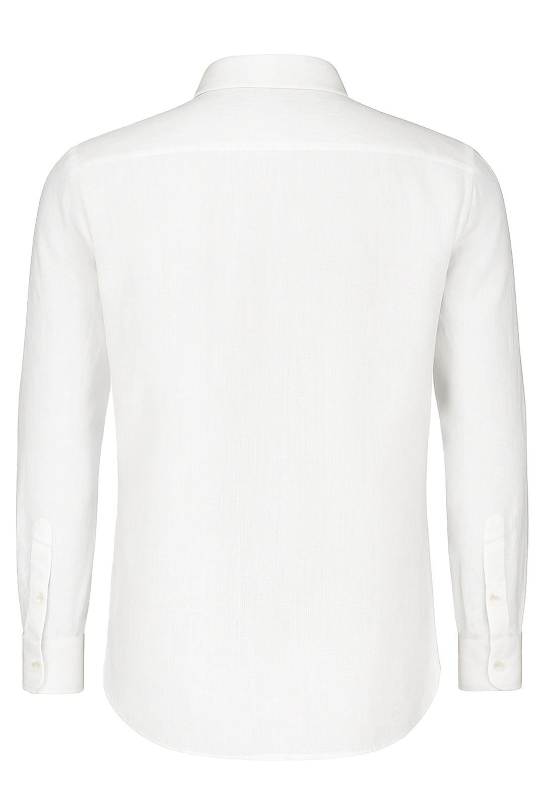 Camicia uomo manica lunga 100% Lino semi slim fit - BIANCO