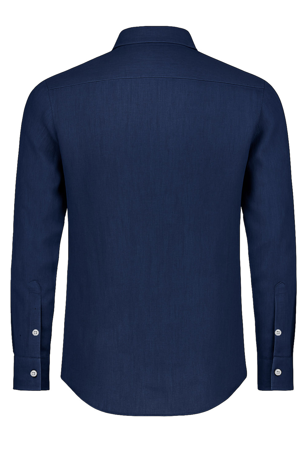 Camicia uomo manica lunga 100% Lino semi slim fit - BLU