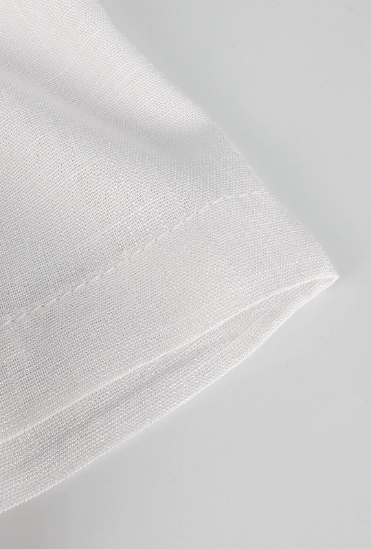 Camicia Uomo Mezza manica Dresserd Lino Viscosa - BIANCO