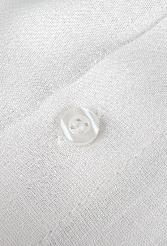 Camicia Uomo Mezza manica Dresserd Lino Viscosa - BIANCO