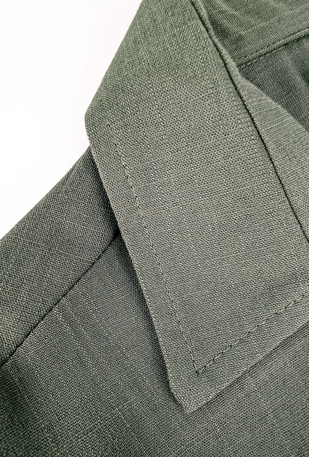 Camicia Uomo Mezza manica Dresserd Lino Viscosa - VERDE MILITARE