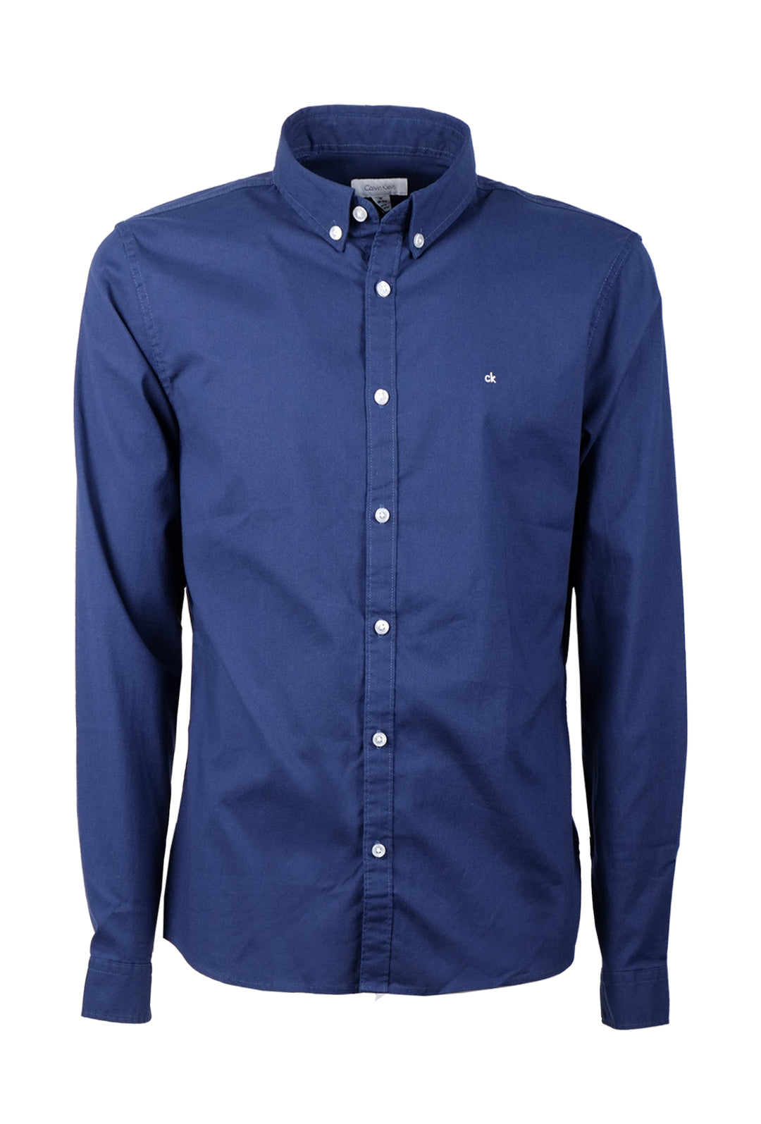 Camicia Uomo Calvin Klein manica lunga Button down semi slim fit - BLU