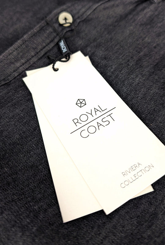 Camicia Uomo Jeans Denim Camicie semi slim fit colorazione scura