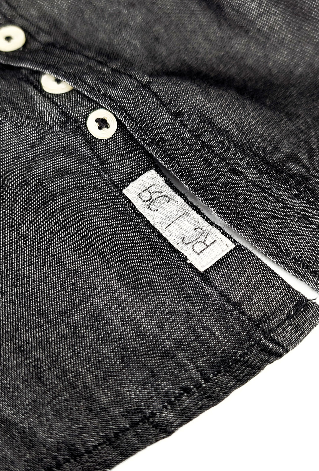 Camicia Uomo Jeans Denim Camicie semi slim fit colorazione scura