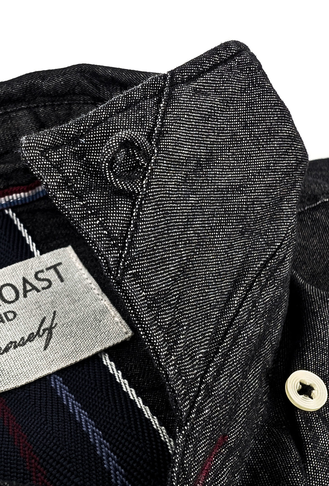 Camicia Uomo Jeans Denim Camicie semi slim fit colorazione scura