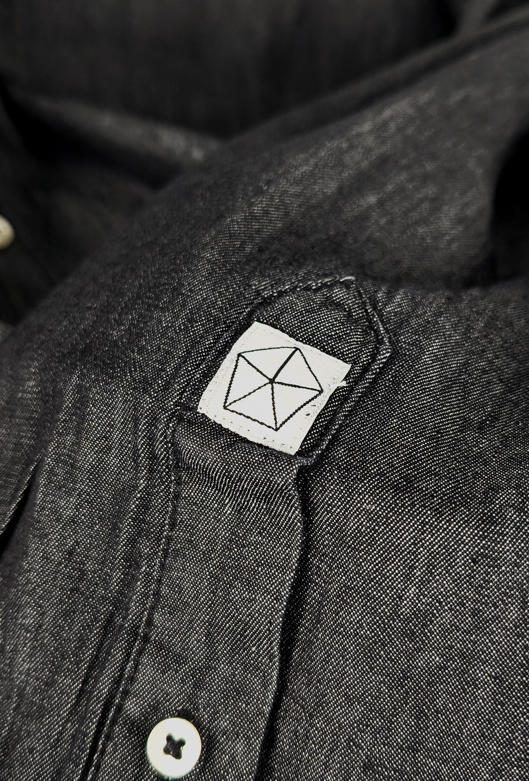 Camicia Uomo Jeans Denim Camicie semi slim fit colorazione scura