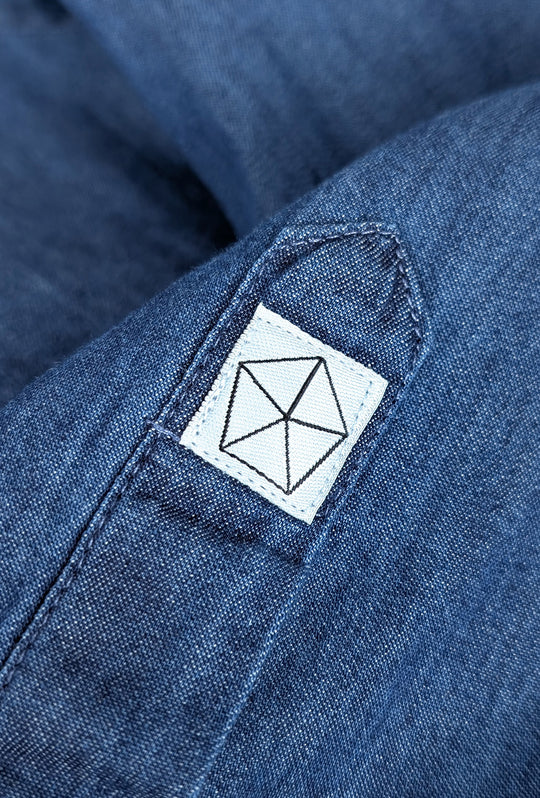 Camicia Uomo Jeans Denim Camicie semi slim fit colorazione chiara