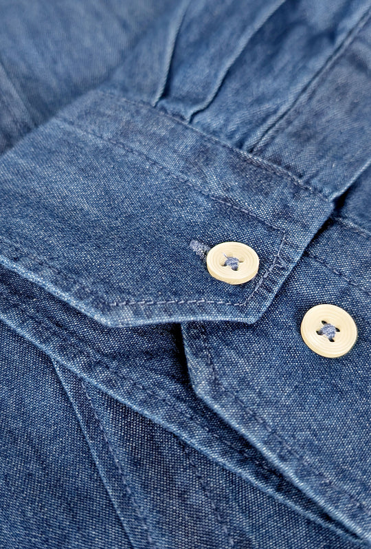 Camicia Uomo Jeans Denim Camicie semi slim fit colorazione chiara