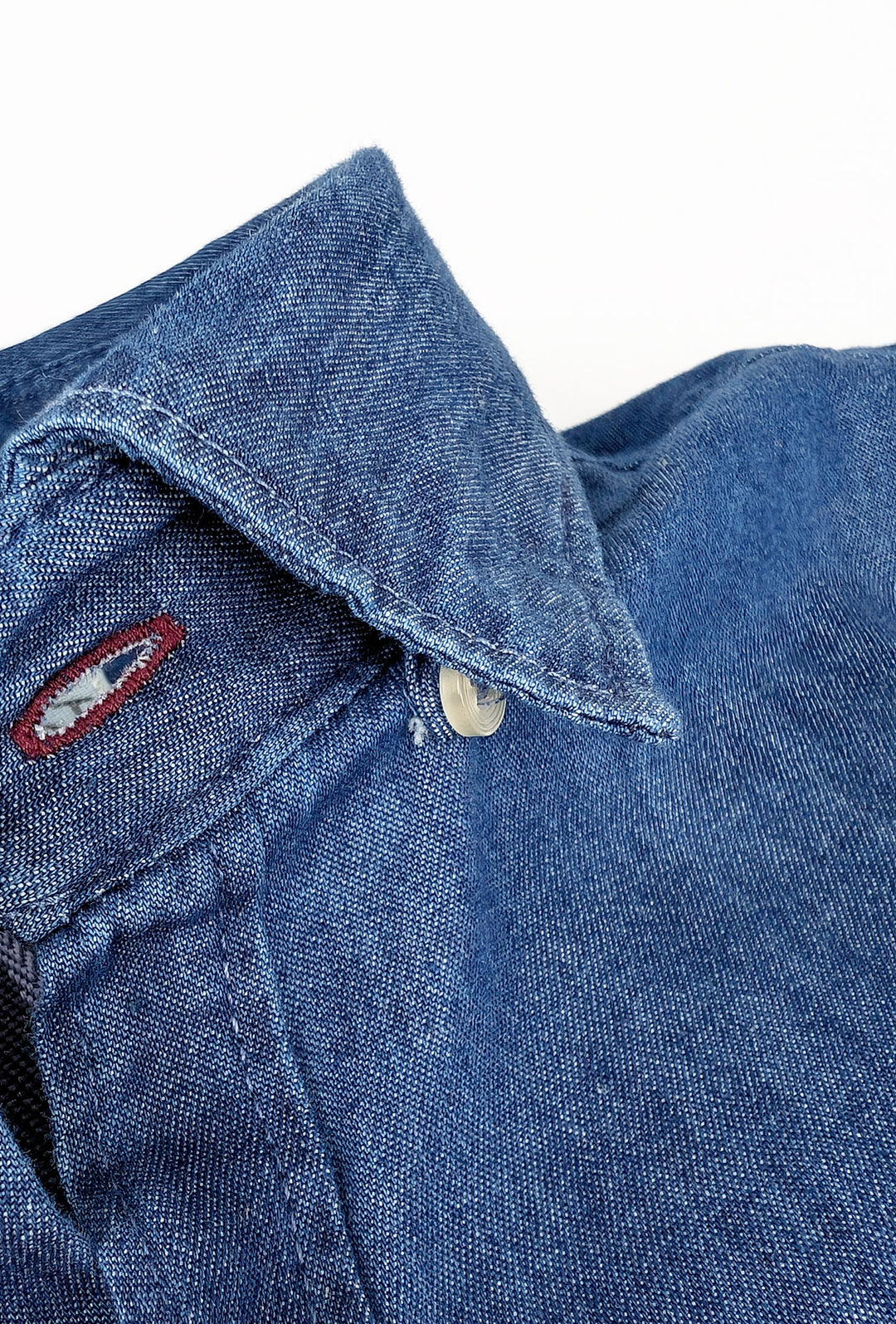 Camicia Uomo Jeans Denim Camicie semi slim fit colorazione chiara