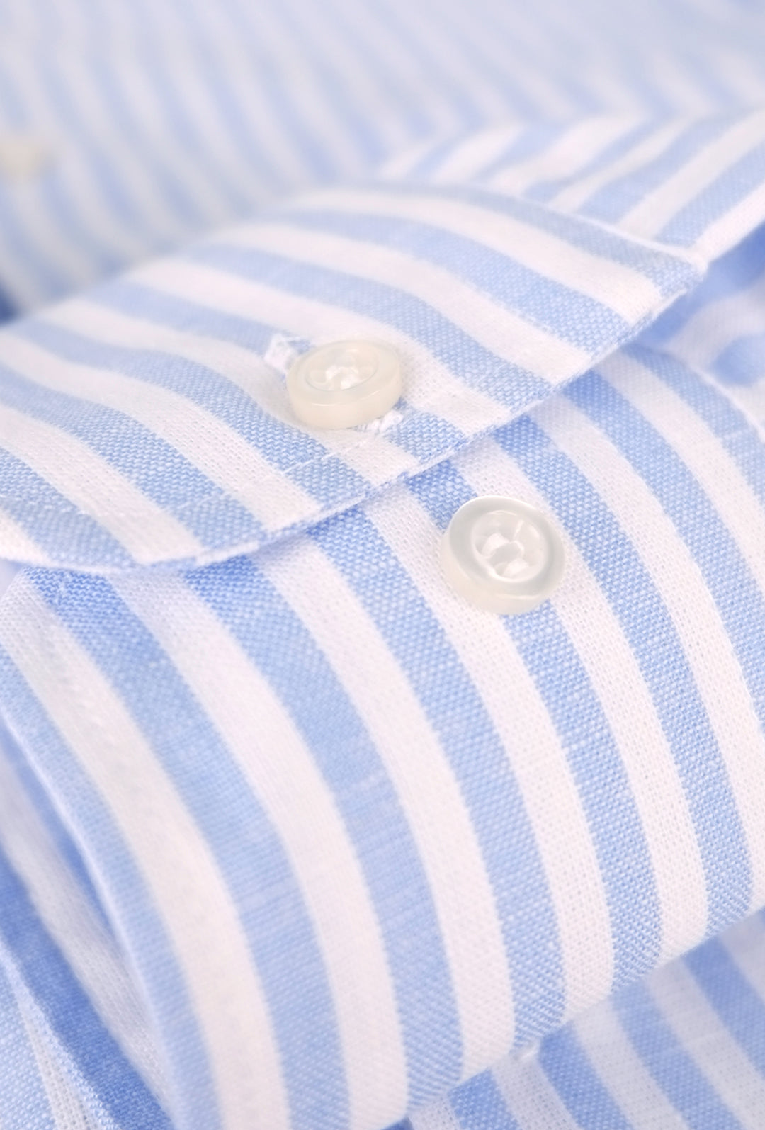 Camicia Uomo manica lunga misto lino slim fit - AZZURRO