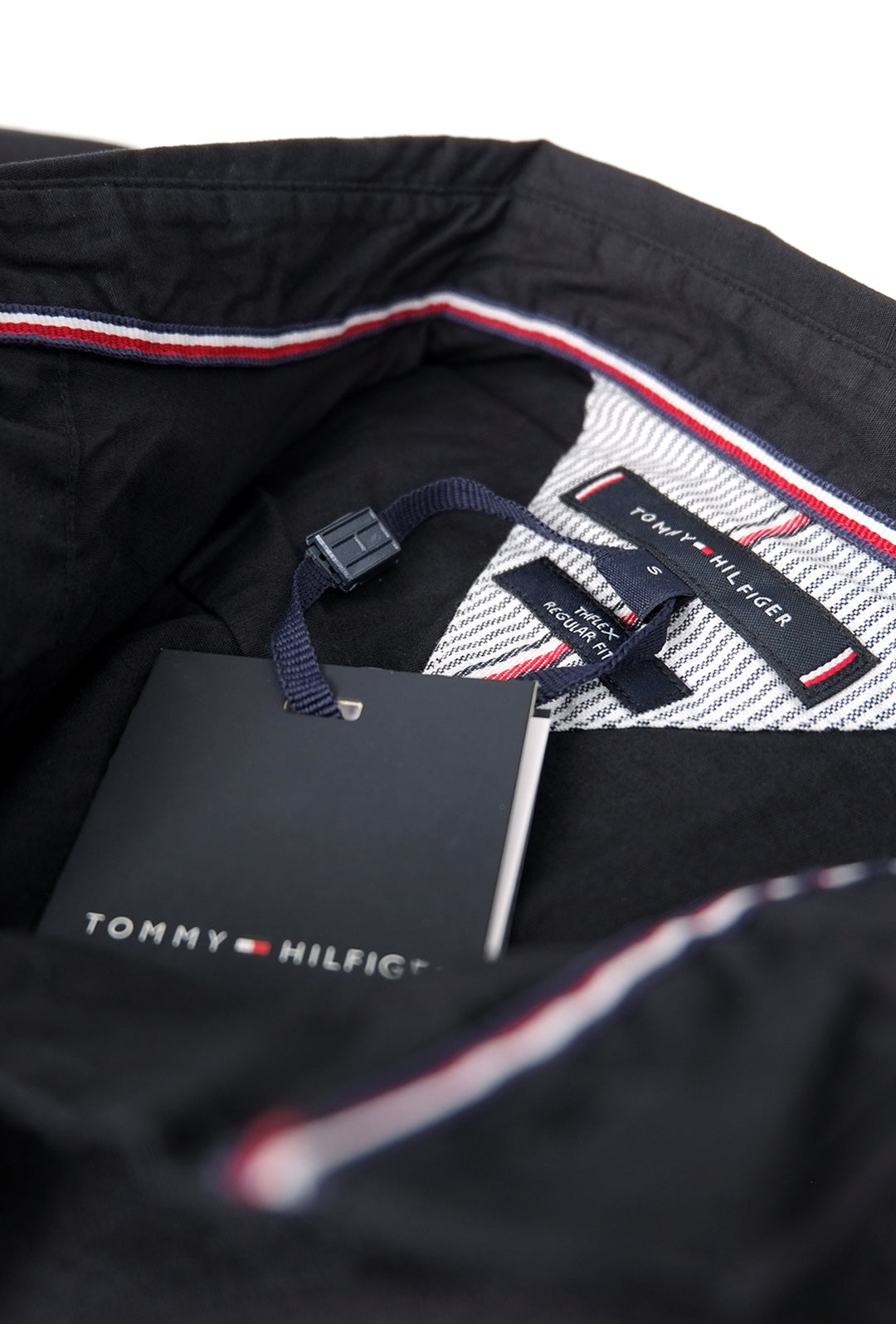 Camicia uomo Tommy Hilfiger button down Slim fit Cotone -  NERO