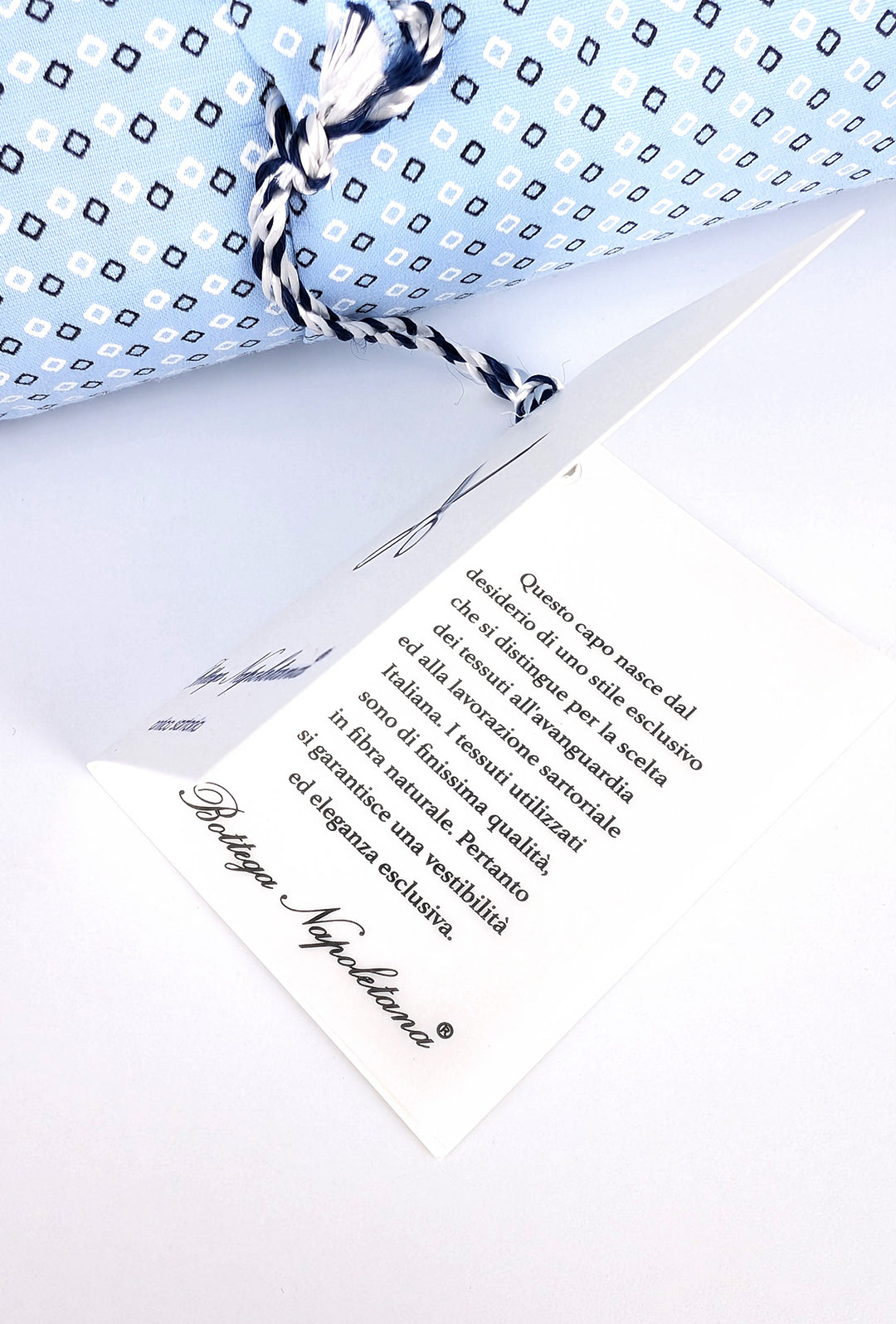 Camicia Uomo Manica lunga in cotone slim fit Fantasia - AZZURRO