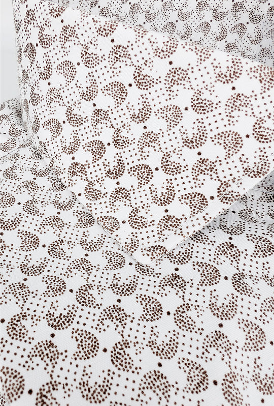 Camicia Uomo Manica lunga in cotone slim fit Fantasia - BEIGE/ BIANCO