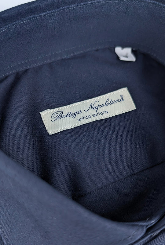 Camicia Uomo Manica lunga in cotone slim fit tinta Unita - BLU