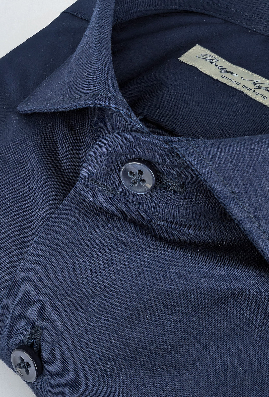 Camicia Uomo Manica lunga in cotone slim fit tinta Unita - BLU