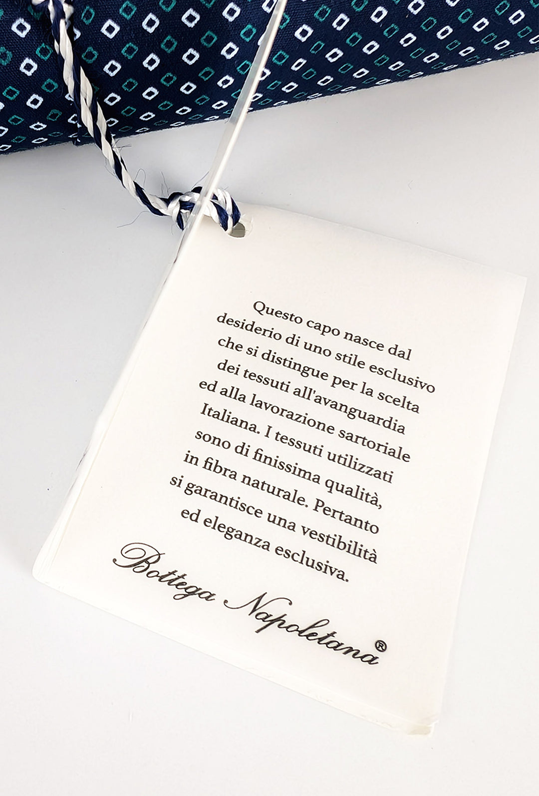 Camicia Uomo Manica lunga in cotone Fantasia geometrica - BLU