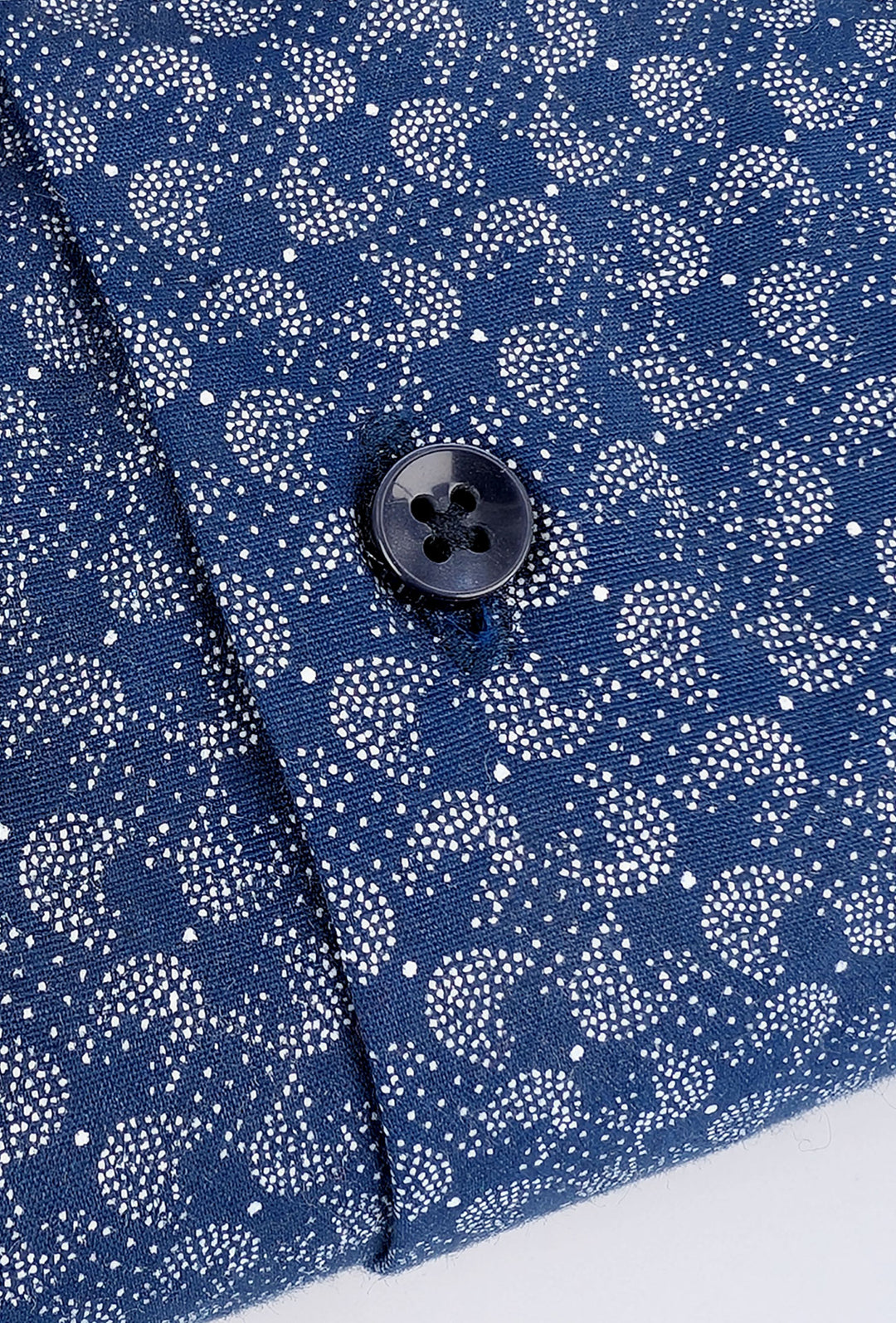 Camicia Uomo Manica lunga in cotone Fantasia - BLU