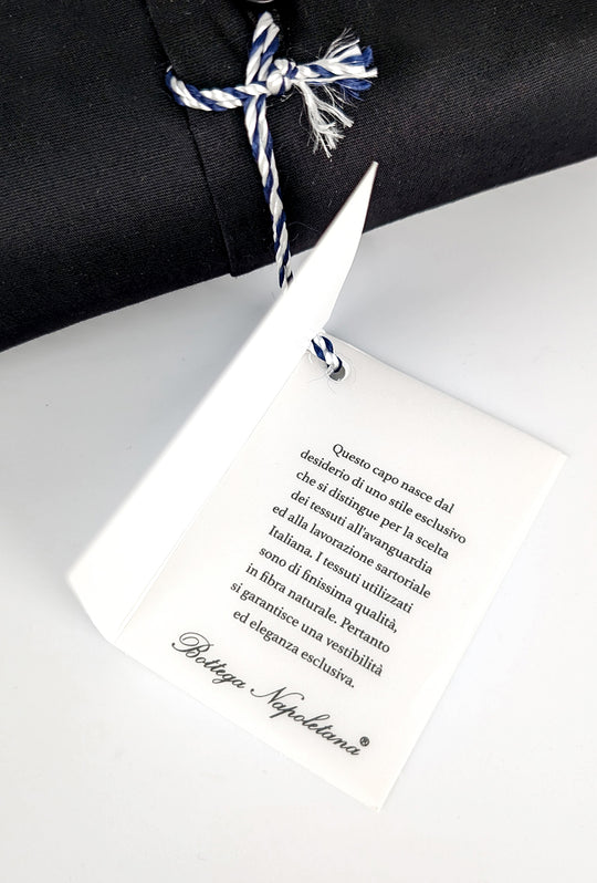 Camicia Uomo Manica lunga in cotone slim fit tinta Unita - NERO