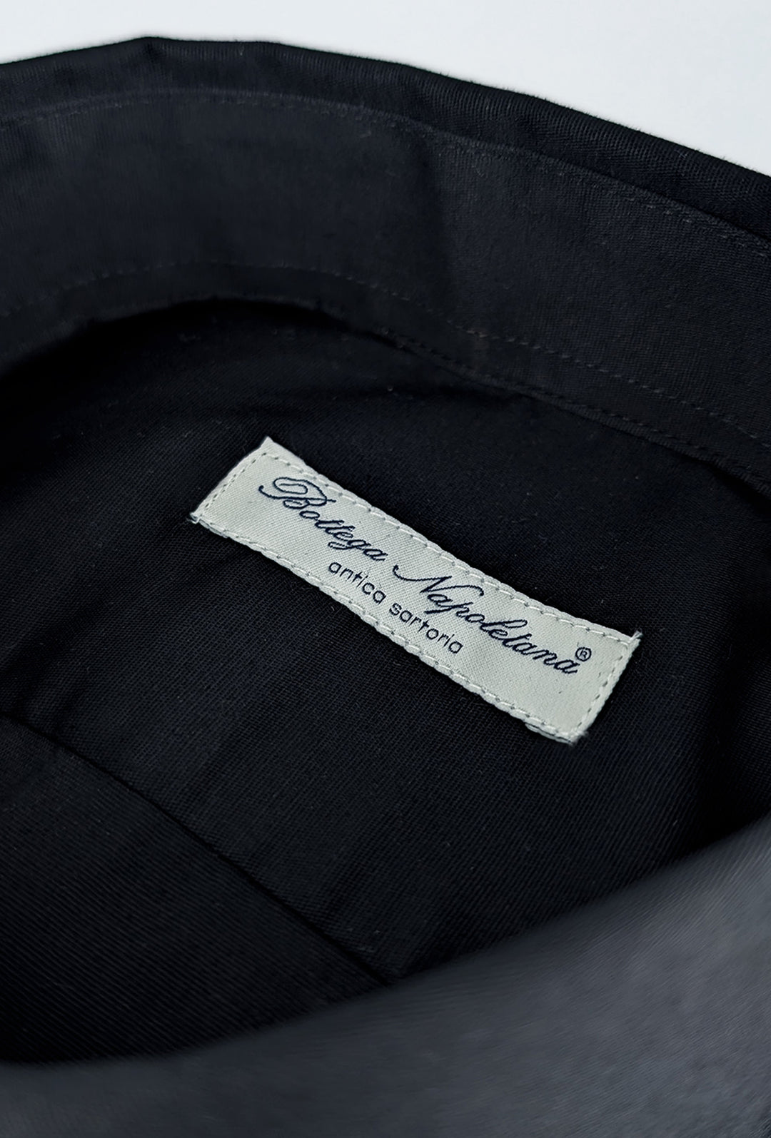 Camicia Uomo Manica lunga in cotone slim fit tinta Unita - NERO