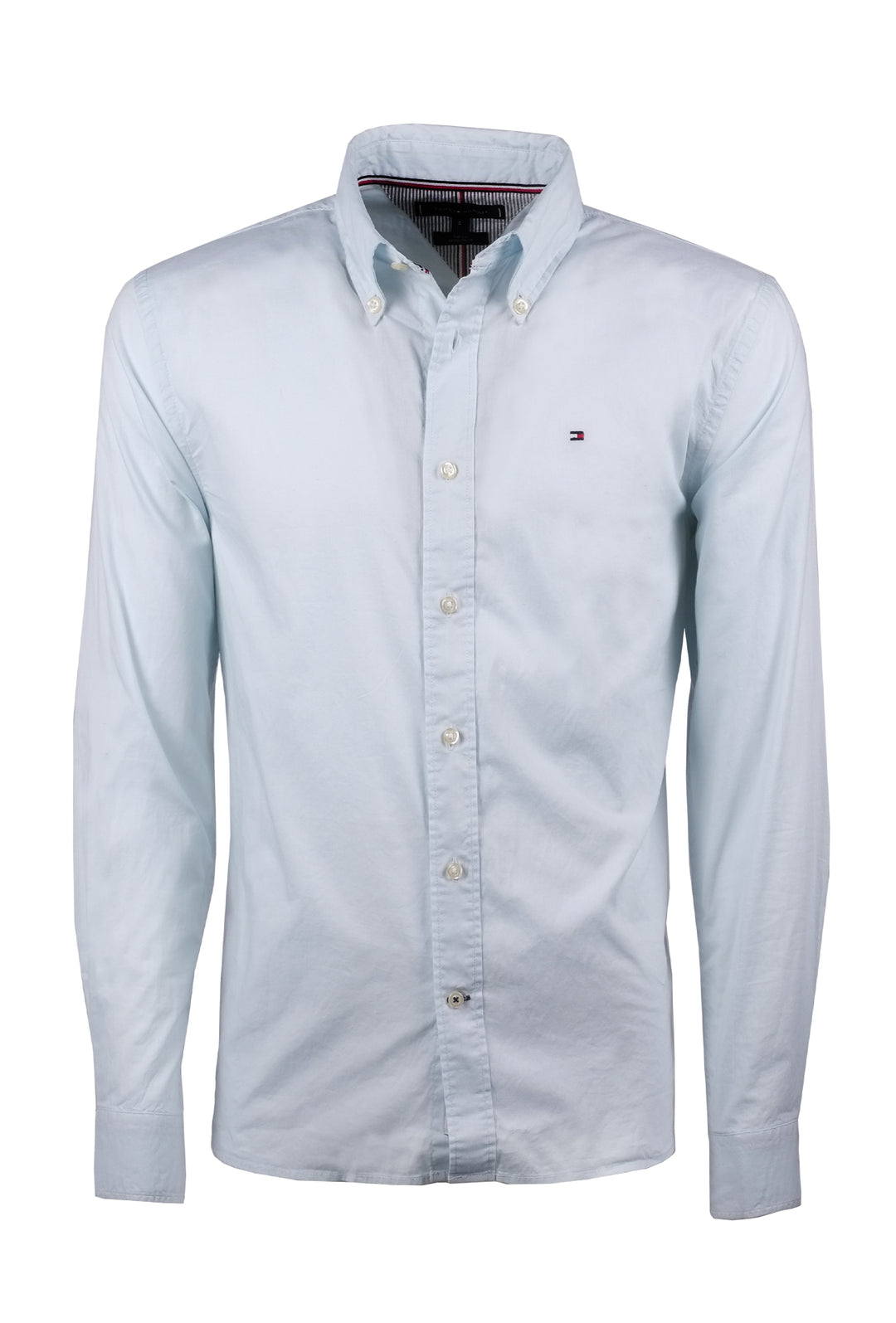 Camicia uomo Tommy Hilfiger button down Slim fit Cotone -  CELESTE