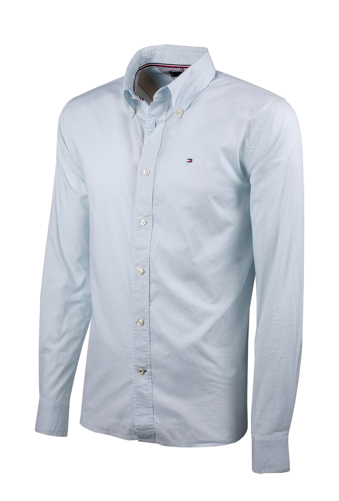 Camicia uomo Tommy Hilfiger button down Slim fit Cotone -  CELESTE