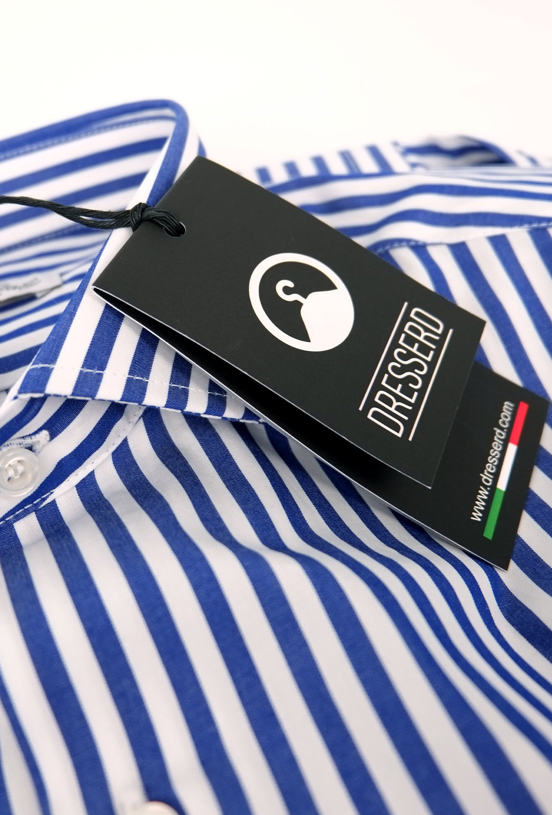 Camicia Uomo manica lunga Dresserd custom semi slim fit riga larga