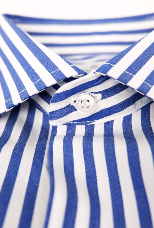 Camicia Uomo manica lunga Dresserd custom semi slim fit riga larga