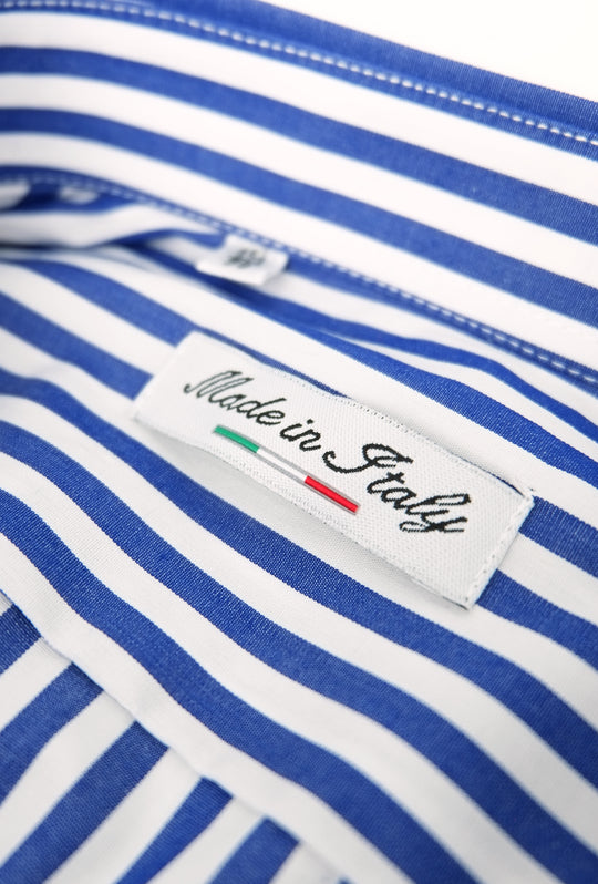 Camicia Uomo manica lunga Dresserd custom semi slim fit riga larga