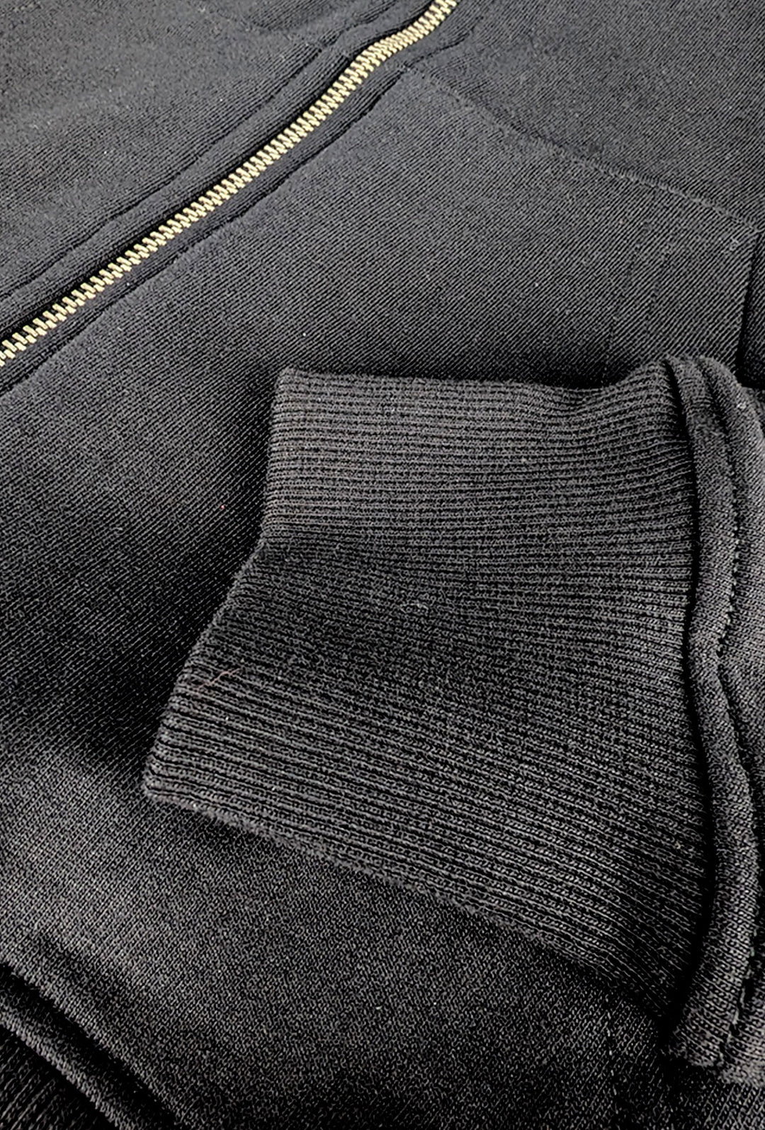Felpa Uomo aperta con zip e cappuccio 100% Cotone - NERO