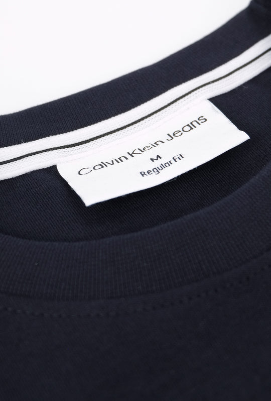 Felpa uomo CALVIN KLEIN girocollo logo grande - BLU