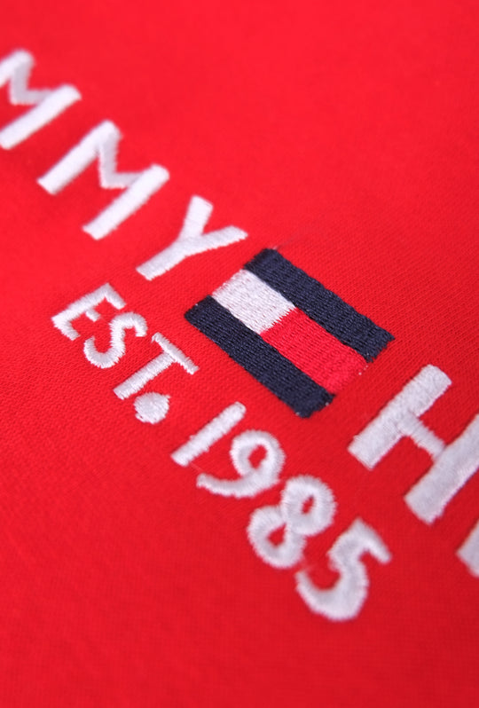 Felpa Uomo TOMMY HILFIGER chiusa con cappuccio - ROSSO