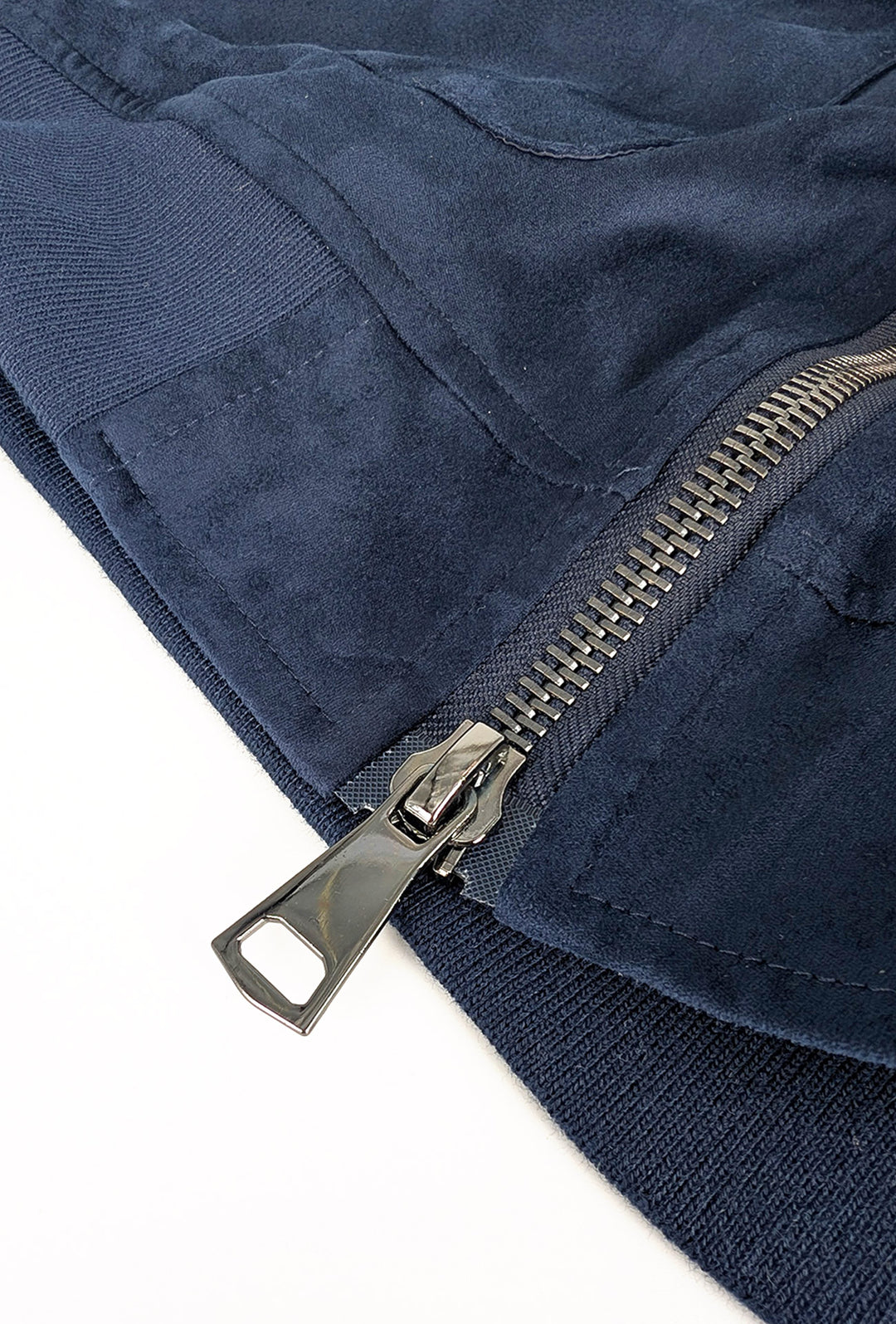 Giubbotto uomo in Camoscio Tessuti Leggero giubbotti con tasconi - BLU