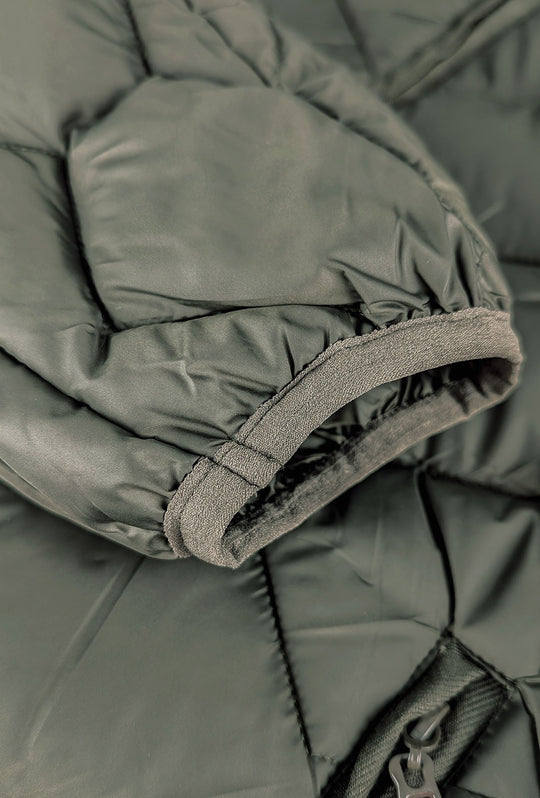 Giubbotto uomo dresserd piumino con cappuccio smontabile - VERDE MILITARE