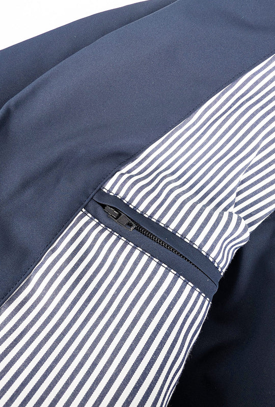 Giubbotto Uomo Bomber Leggero con balza e polsini in cotone - BLU