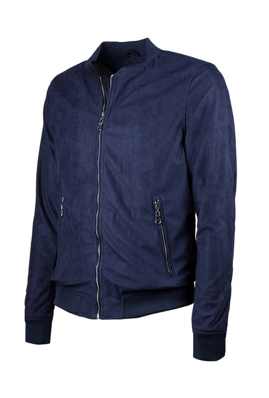 Giubbotto Uomo Leggero Simil Camoscio College Semi slim Dresserd - BLU