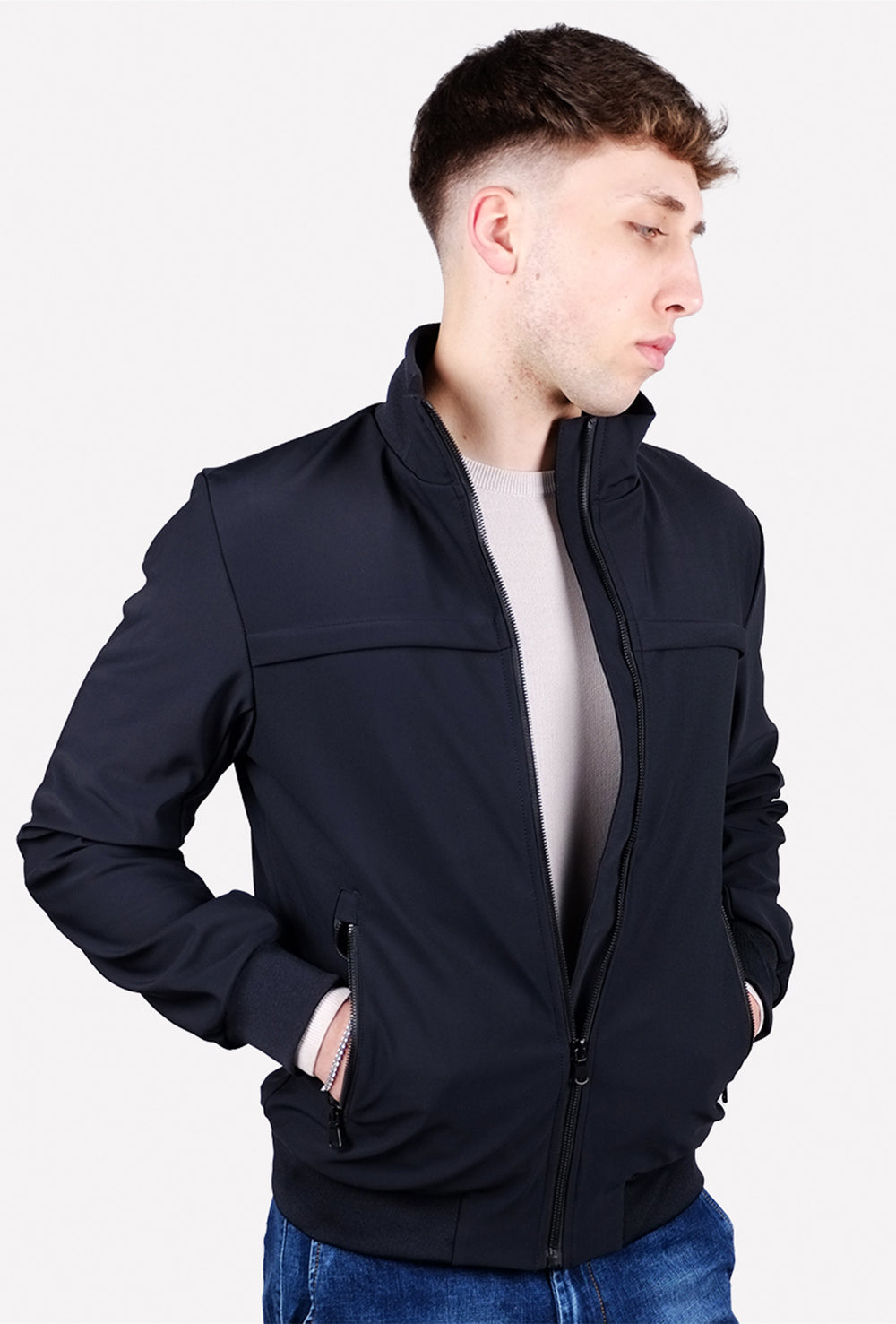 Giubbotto uomo Leggero in tessuto tecnico Giubbotti dresserd - NERO