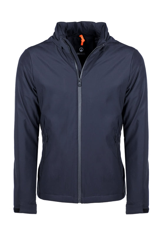 Giubbotto Uomo Tessuto tecnico Cappuccio Smontabile - BLU