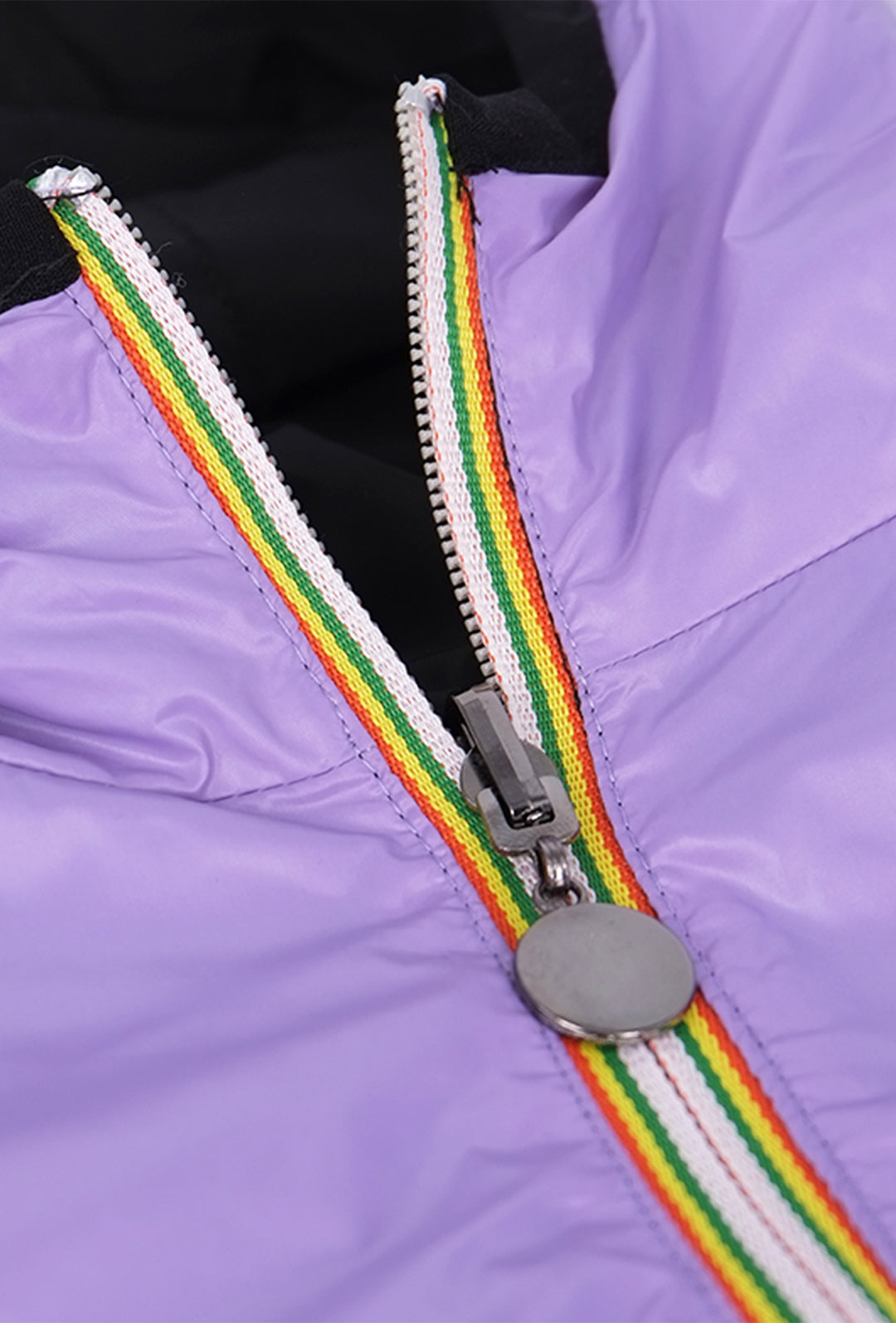 Giubbotto donna double face leggero con cappuccio - NERO / VIOLA
