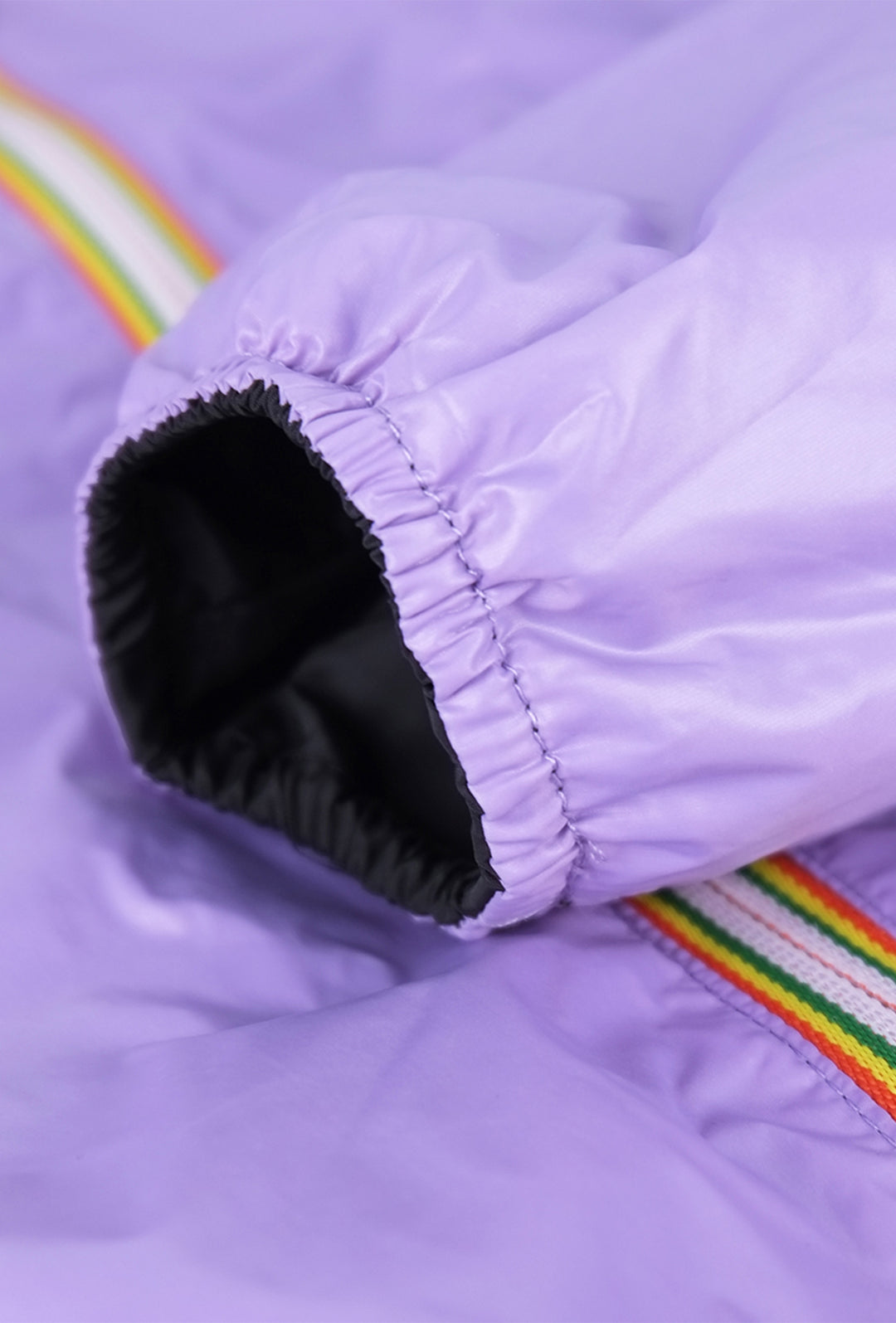 Giubbotto donna double face leggero con cappuccio - NERO / VIOLA