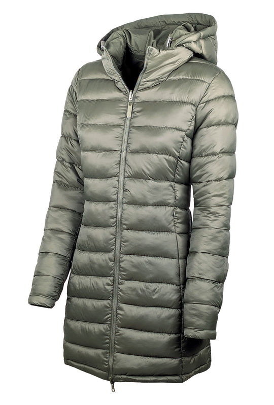 Giubbotto donna double face Piumino tessuto tecnico Cappuccio smontabile - VERDE
