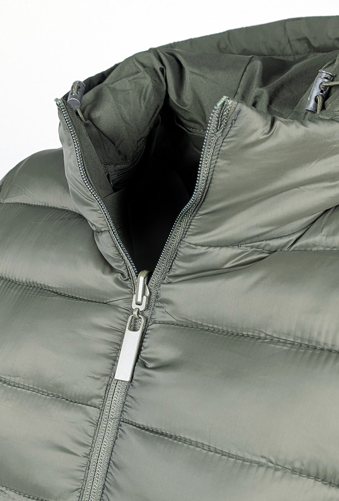 Giubbotto donna double face Piumino tessuto tecnico Cappuccio smontabile - VERDE