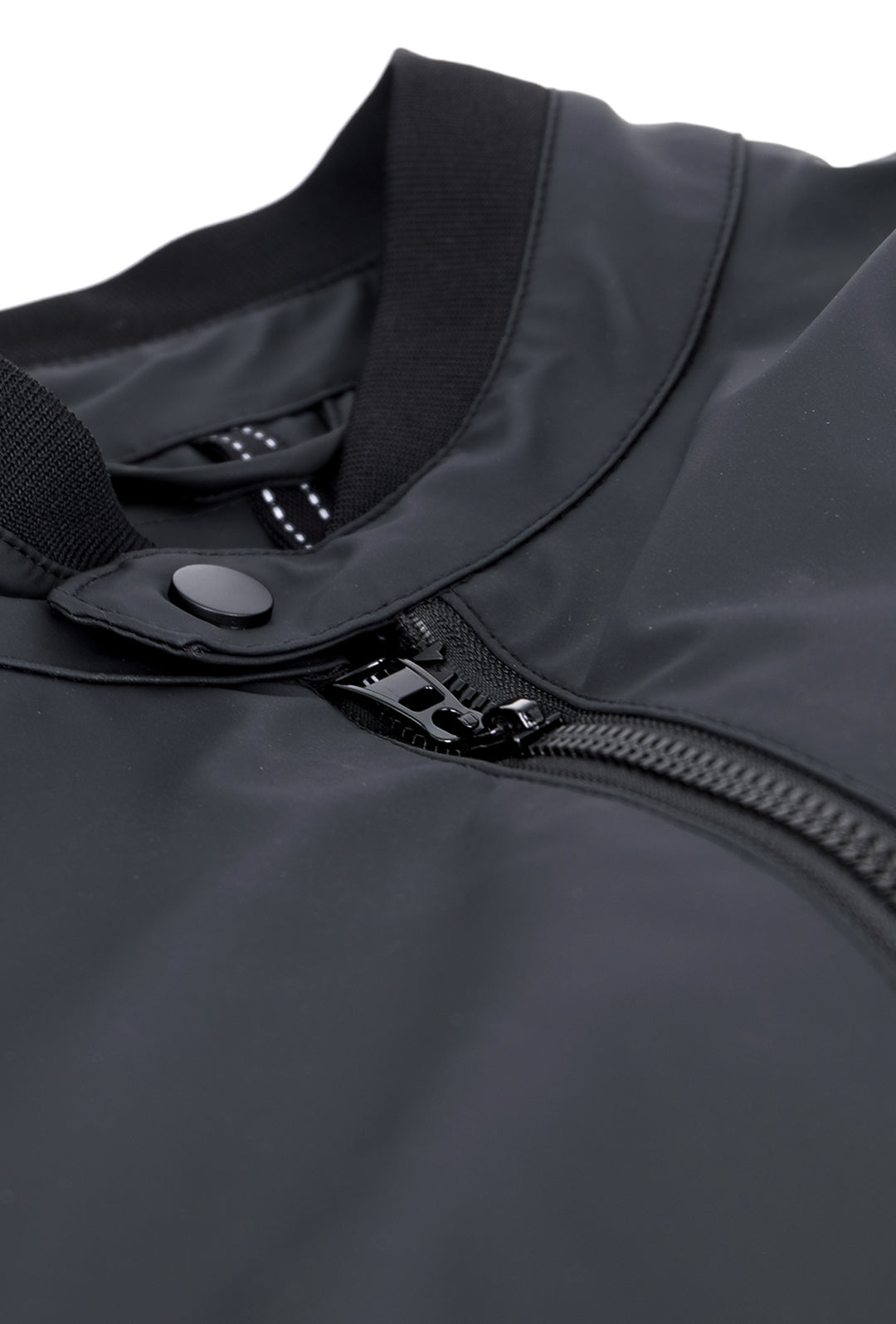 Giubbotto Uomo collo coreano Simil pelle leggero Balza in cotone Dresserd - NERO