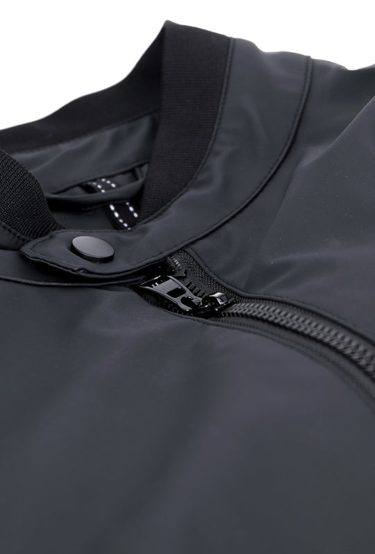 Giubbotto Uomo collo coreano Simil pelle leggero Balza in cotone Dresserd - NERO